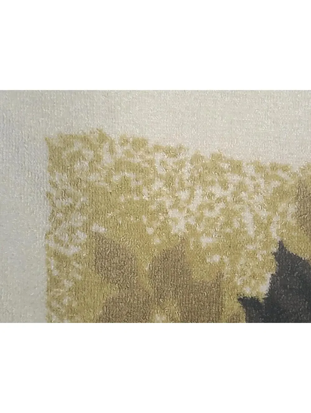 Vtg 70s Cannon Bath Towel Yellow Roses 100% Cotton Brown Tan Retro Rare Bathroom
